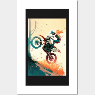 Dirt Bike Anime Style Posters and Art